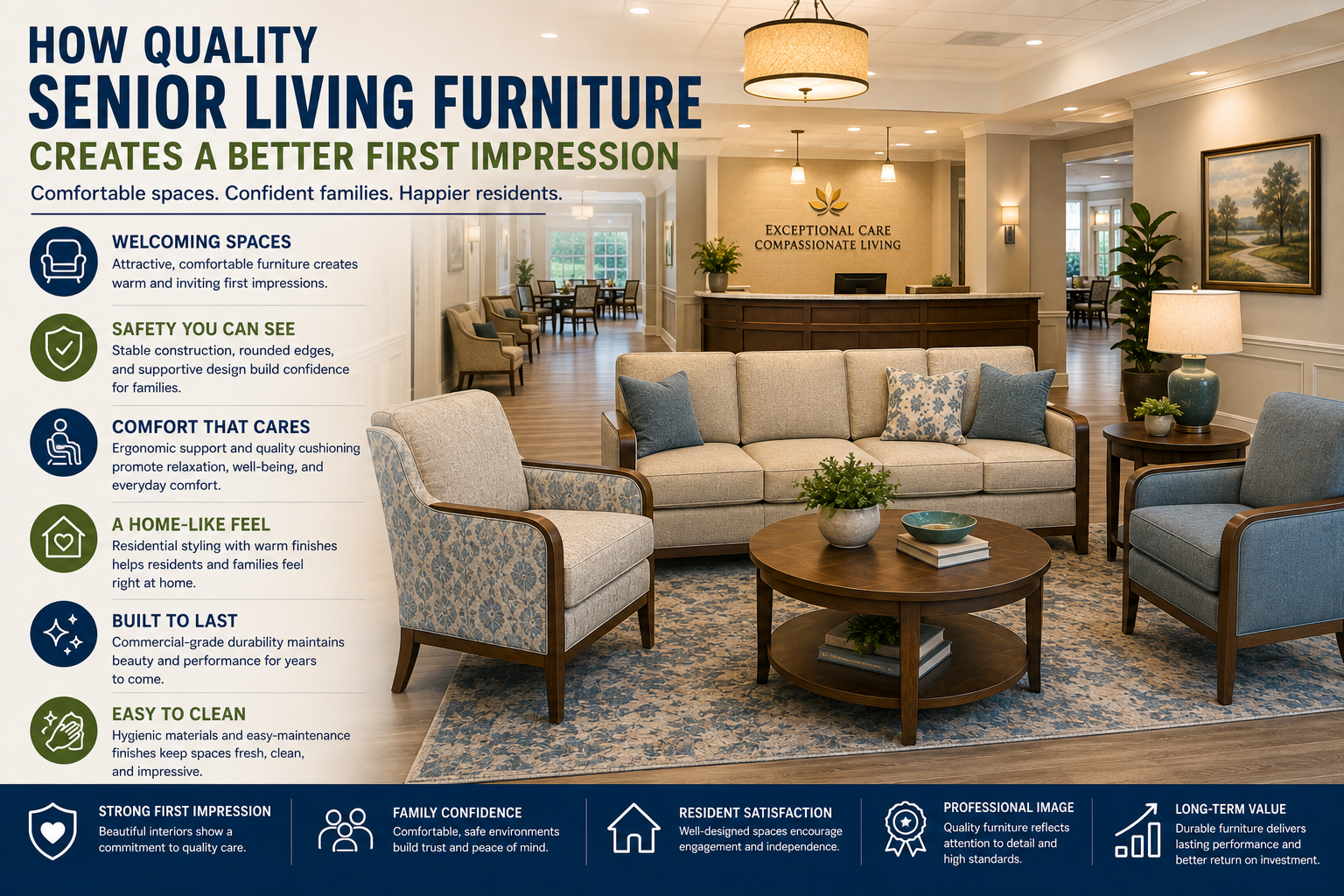 How Quality Senior Living Furniture Creates a Better First Impression